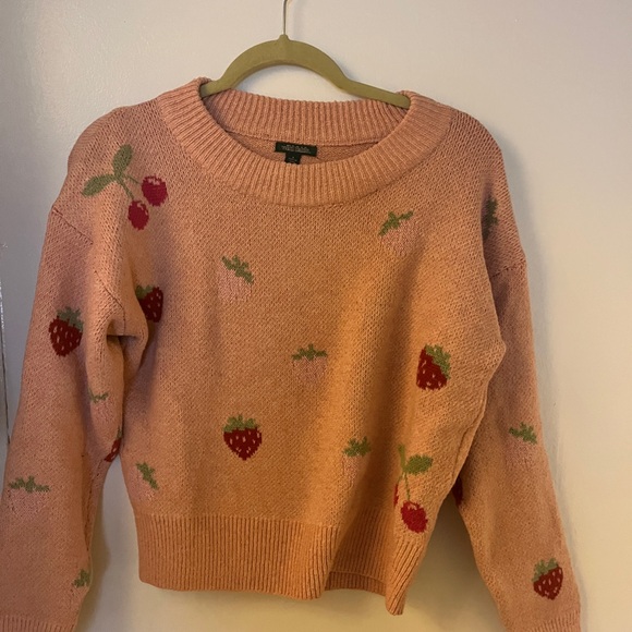 Pink Strawberry Sweater - Picture 1 of 3